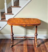 Antique Victorian Inlaid Walnut Free Standing Table