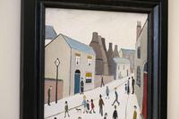 Naive Industrial Street Scene Oil on Board by Walker Scott (5 of 9) Naive Industrial Street Scene Oil on Board by Walker Scott (5 of 9)