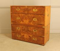 A Rare 19th‑century Burr Walnut Military Chest