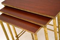 1950’s Vintage Brass & Mahogany Nest of Tables (4 of 10) 1950’s Vintage Brass & Mahogany Nest of Tables (4 of 10)