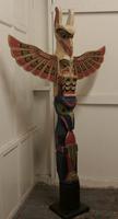 20th Century Native American Painted Totem Pole (5 of 7) 20th Century Native American Painted Totem Pole (5 of 7)