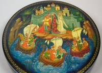 Antique Hand Painted Russian Lidded Box (5 of 9) Antique Hand Painted Russian Lidded Box (5 of 9)