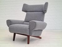 1970s Danish Design, Completely Restored Armchair, Furniture Wool, Teak Wood (6 of 12) 1970s Danish Design, Completely Restored Armchair, Furniture Wool, Teak Wood (6 of 12)
