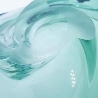 Val Saint Lambert Green Glass Triangle Dish (6 of 7) Val Saint Lambert Green Glass Triangle Dish (6 of 7)