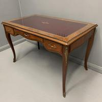 French Red Leather Top Bureau Plat (9 of 9) French Red Leather Top Bureau Plat (9 of 9)
