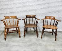 6 Smoker's Bow Armchairs - 19th Century (2 of 6) 6 Smoker's Bow Armchairs - 19th Century (2 of 6)
