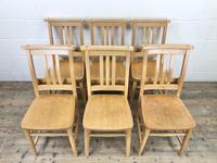 Set of Six Vintage Beech Chapel Chairs (3 of 19) Set of Six Vintage Beech Chapel Chairs (3 of 19)