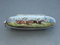 Victorian Silver & Enamel Combination Vesta Case/ Pen Knife / Pencil / Button Hook - Horse Racing by Alfred Fuller, London 1887 (2 of 14) Victorian Silver & Enamel Combination Vesta Case/ Pen Knife / Pencil / Button Hook - Horse Racing by Alfred Fuller, London 1887 (2 of 14)