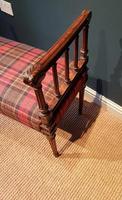 Fine Antique Upholstered Mahogany Reeded Leg Double Stool (3 of 5) Fine Antique Upholstered Mahogany Reeded Leg Double Stool (3 of 5)