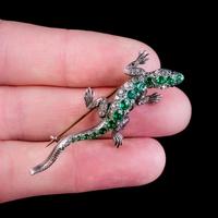 Antique Victorian Paste Lizard Brooch Silver c.1900 (6 of 6) Antique Victorian Paste Lizard Brooch Silver c.1900 (6 of 6)