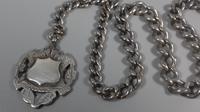 Edwardian sterling silver graduated albert fob pocket watch chain + heart medal 1902 (3 of 11) Edwardian sterling silver graduated albert fob pocket watch chain + heart medal 1902 (3 of 11)