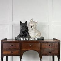 Large Early 20th C. Black & White Whisky Advertising Display