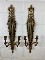 Pair of Carved Giltwood Wall Candelabra (6 of 7) Pair of Carved Giltwood Wall Candelabra (6 of 7)