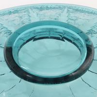 Large Daum Art Deco Etched Glass Centrepiece Bowl in Aquamarine c.1930 (8 of 10) Large Daum Art Deco Etched Glass Centrepiece Bowl in Aquamarine c.1930 (8 of 10)