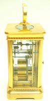 Good Antique French 8-day Carriage Clock Bevelled Case with Embossed Decorated Masked Dial (6 of 12) Good Antique French 8-day Carriage Clock Bevelled Case with Embossed Decorated Masked Dial (6 of 12)