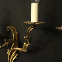French Pair Of Gilded Twin Arm Wall Lights Oka04080 (4 of 10) French Pair Of Gilded Twin Arm Wall Lights Oka04080 (4 of 10)