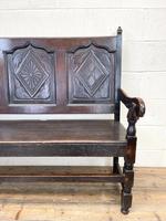 Antique Carved Oak Settle Bench (4 of 10) Antique Carved Oak Settle Bench (4 of 10)