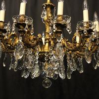 French 12 Light Gilded Bronze Antique Chandelier (9 of 10) French 12 Light Gilded Bronze Antique Chandelier (9 of 10)