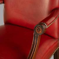 Pair of Edwardian Leather Gainsborough Style Open Armchairs (3 of 4) Pair of Edwardian Leather Gainsborough Style Open Armchairs (3 of 4)