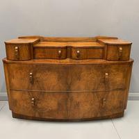 Art Deco Bow Front Chest of Drawers in Walnut (8 of 8) Art Deco Bow Front Chest of Drawers in Walnut (8 of 8)