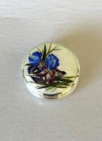 Superb Edwardian Silver & Guilloche Enamel Pill Box