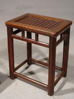 Pair of Similar Late 19th Century Chinese Hardwood Stools (3 of 5) Pair of Similar Late 19th Century Chinese Hardwood Stools (3 of 5)