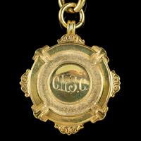 Antique Albert Chain Necklace Sterling Silver 18ct Gold Gilt Dated 1920 (5 of 9) Antique Albert Chain Necklace Sterling Silver 18ct Gold Gilt Dated 1920 (5 of 9)