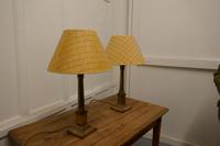 A Pair of Brass Corinthian Column Table Lamps with Shades (3 of 8) A Pair of Brass Corinthian Column Table Lamps with Shades (3 of 8)