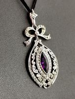 Antique Edwardian Paste Pendant, Sterling Silver (11 of 11) Antique Edwardian Paste Pendant, Sterling Silver (11 of 11)