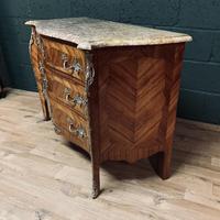 Beautiful French Louis XVI Style Tulip wood marble top commode (9 of 12) Beautiful French Louis XVI Style Tulip wood marble top commode (9 of 12)