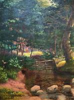 John Barter Lovely 19th Century Oil Painting 'Crossing the Stones' (4 of 14) John Barter Lovely 19th Century Oil Painting 'Crossing the Stones' (4 of 14)