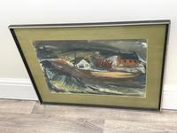 Scottish Mixed Media Painting Cottages in Ayrshire Signed Robert Sinclair Thomson 1915-1983 ARSA, RSW (20 of 27) Scottish Mixed Media Painting Cottages in Ayrshire Signed Robert Sinclair Thomson 1915-1983 ARSA, RSW (20 of 27)