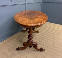 Victorian Burr Walnut Stretcher Table (6 of 13) Victorian Burr Walnut Stretcher Table (6 of 13)