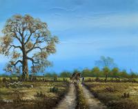 Original 1960s Vintage Antique Country Equestrian Farming Landscape Oil Painting (2 of 11) Original 1960s Vintage Antique Country Equestrian Farming Landscape Oil Painting (2 of 11)
