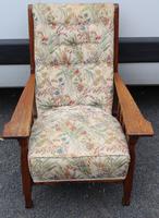 1930s Oak Arts and Craft style Armchair with Floral Upholstery (2 of 3) 1930s Oak Arts and Craft style Armchair with Floral Upholstery (2 of 3)