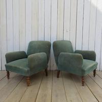 Pair Of Antique Napoleon III Chauffeuse Armchairs (1 of 8)
