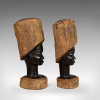 Pair Of, Antique Carved Heads, African, Ebony, Decorative Statue, Victorian (4 of 11) Pair Of, Antique Carved Heads, African, Ebony, Decorative Statue, Victorian (4 of 11)