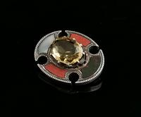 Antique Scottish Agate and Citrine Brooch, Sterling Silver (5 of 11) Antique Scottish Agate and Citrine Brooch, Sterling Silver (5 of 11)