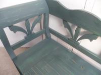 A Large 4 Seater Emerald Green Antique/Old Pine Kitchen/Hall Box Settle / Bench (6 of 10) A Large 4 Seater Emerald Green Antique/Old Pine Kitchen/Hall Box Settle / Bench (6 of 10)
