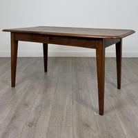Antique 20th Century Good Quality Oak Dining Table With Drawer