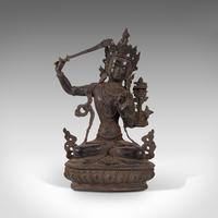 Tall Antique Manjushri Statue, Oriental, Bronze Figure, Seated Deity, Circa 1900 (8 of 12) Tall Antique Manjushri Statue, Oriental, Bronze Figure, Seated Deity, Circa 1900 (8 of 12)