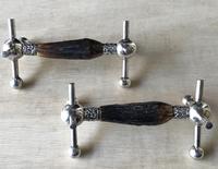 Pair of Victorian Silver Plated & Stag Horn Handle Knife Rests (2 of 7) Pair of Victorian Silver Plated & Stag Horn Handle Knife Rests (2 of 7)