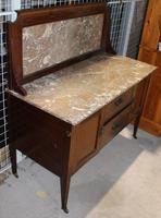 1940s Marble Top & Back Mahogany Washstand (3 of 3) 1940s Marble Top & Back Mahogany Washstand (3 of 3)