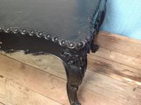 Late 19th Century French Ebonised Ebony Verneer Over Mahogany Hall Table with Carved Floral Pattern Two End Drawers (5 of 8) Late 19th Century French Ebonised Ebony Verneer Over Mahogany Hall Table with Carved Floral Pattern Two End Drawers (5 of 8)