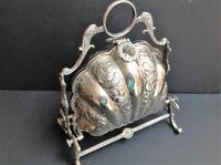 Antique Victorian Silver Plated Folding Biscuit Box (4 of 5) Antique Victorian Silver Plated Folding Biscuit Box (4 of 5)