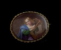 Antique Porcelain Portrait Brooch, 19th Century (2 of 8) Antique Porcelain Portrait Brooch, 19th Century (2 of 8)