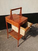 Beautiful Sheraton Revival Satinwood Sewing Table (8 of 11) Beautiful Sheraton Revival Satinwood Sewing Table (8 of 11)