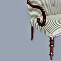 Buttoned Ticking Stripe Sofa & Footstool (3 of 11) Buttoned Ticking Stripe Sofa & Footstool (3 of 11)