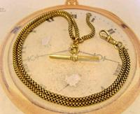 Victorian Pocket Watch Chain 1890s Antique Brass Double Albert With T Bar (4 of 11) Victorian Pocket Watch Chain 1890s Antique Brass Double Albert With T Bar (4 of 11)