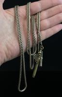 Victorian Pinchbeck guard chain, snake pendant (2 of 9) Victorian Pinchbeck guard chain, snake pendant (2 of 9)